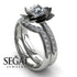 Lotus Flower Bridal Set Diamond ring - Lotus no. 3